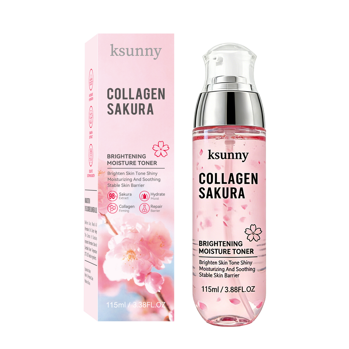KSUNNY Collagen Sakura Brightening Moisture Toner (115ml)