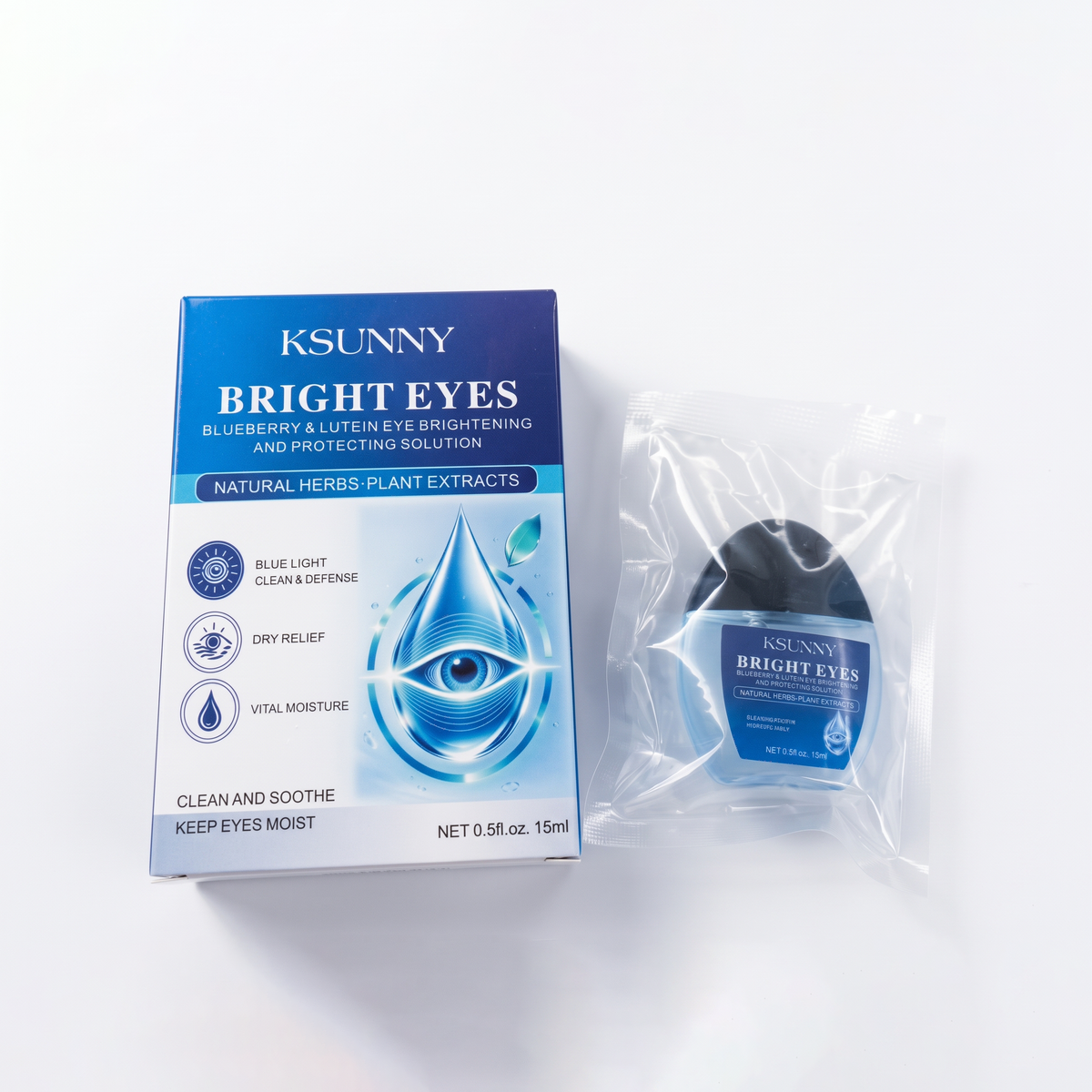 KSUNNY Bright Eyes Blueberry & Lutein Eye Brightening and Protecting Solution (15ml)