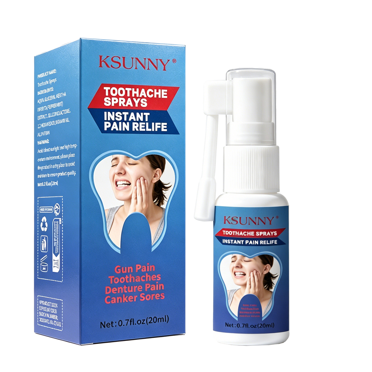 KSUNNY Toothache Spray Instant Pain Relief (20ml)
