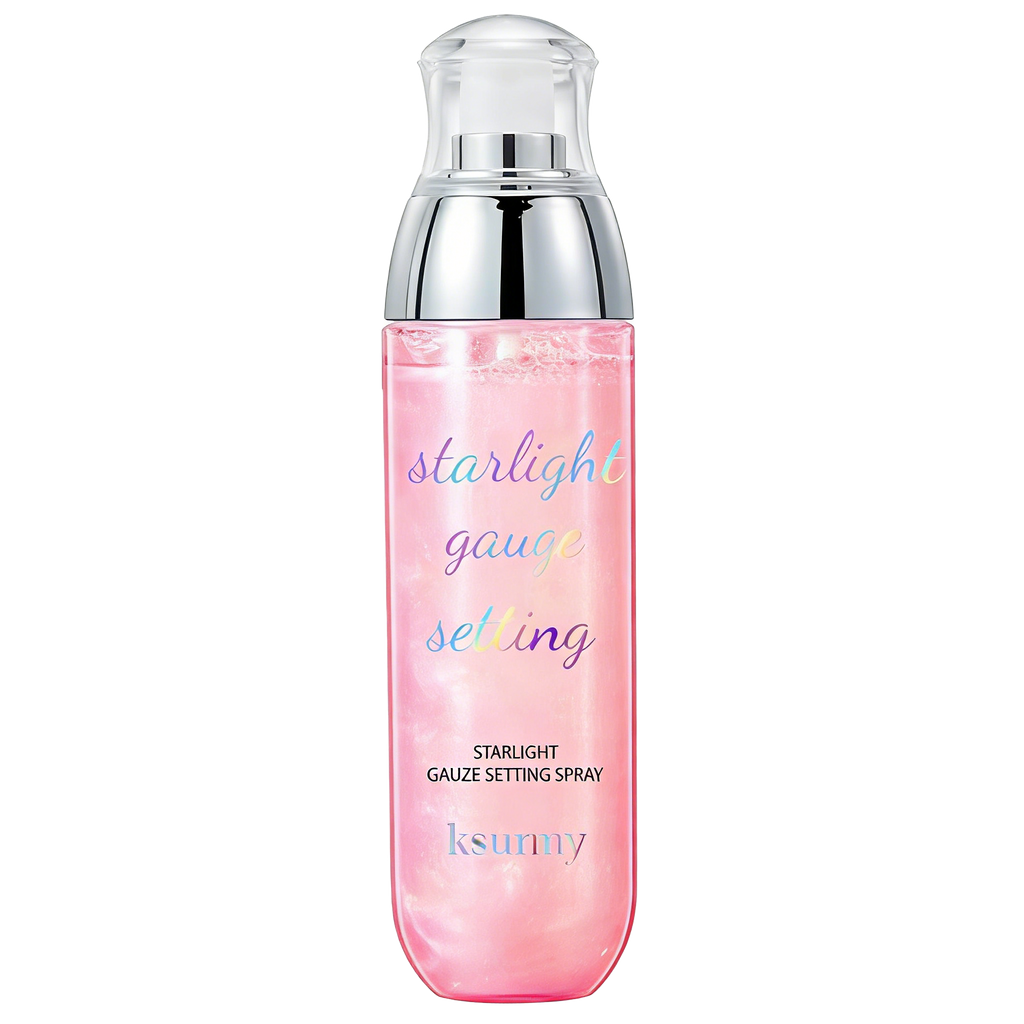 KSUNNY Starlight Gauze Setting Spray - Long-Lasting Hydrating Mist & Shimmer Glow