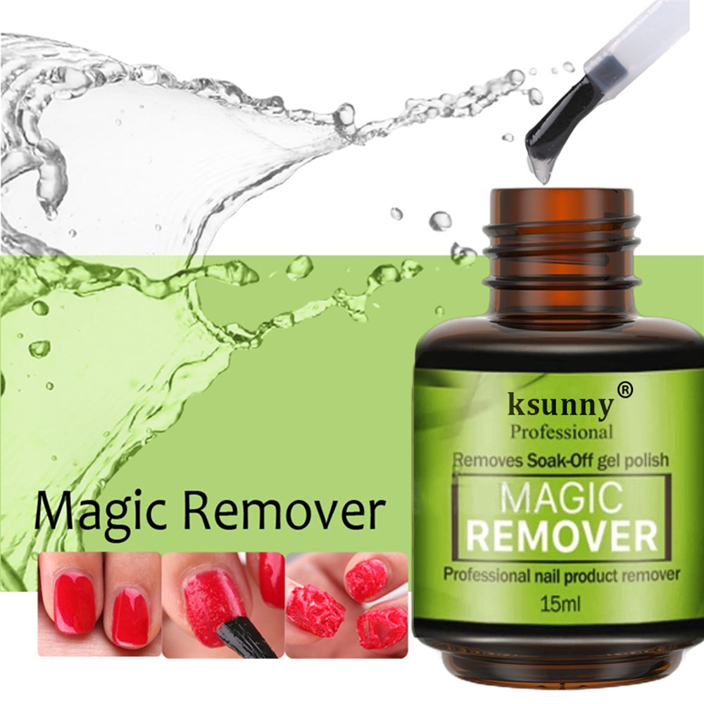KSUUNY Magic Burst Gel Remover 15ml - Penghapus Gel Polish UV untuk Kuku Palsu & Press On - Cepat & Mudah Tanggal Tanpa Rendam - Lebih Lembut pada Kuku Menghilangkan